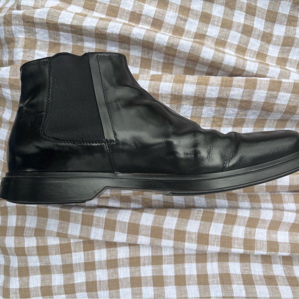 PRADA Men’s Chelsea Leather Boots Men’s 10 - Picture 4 of 15